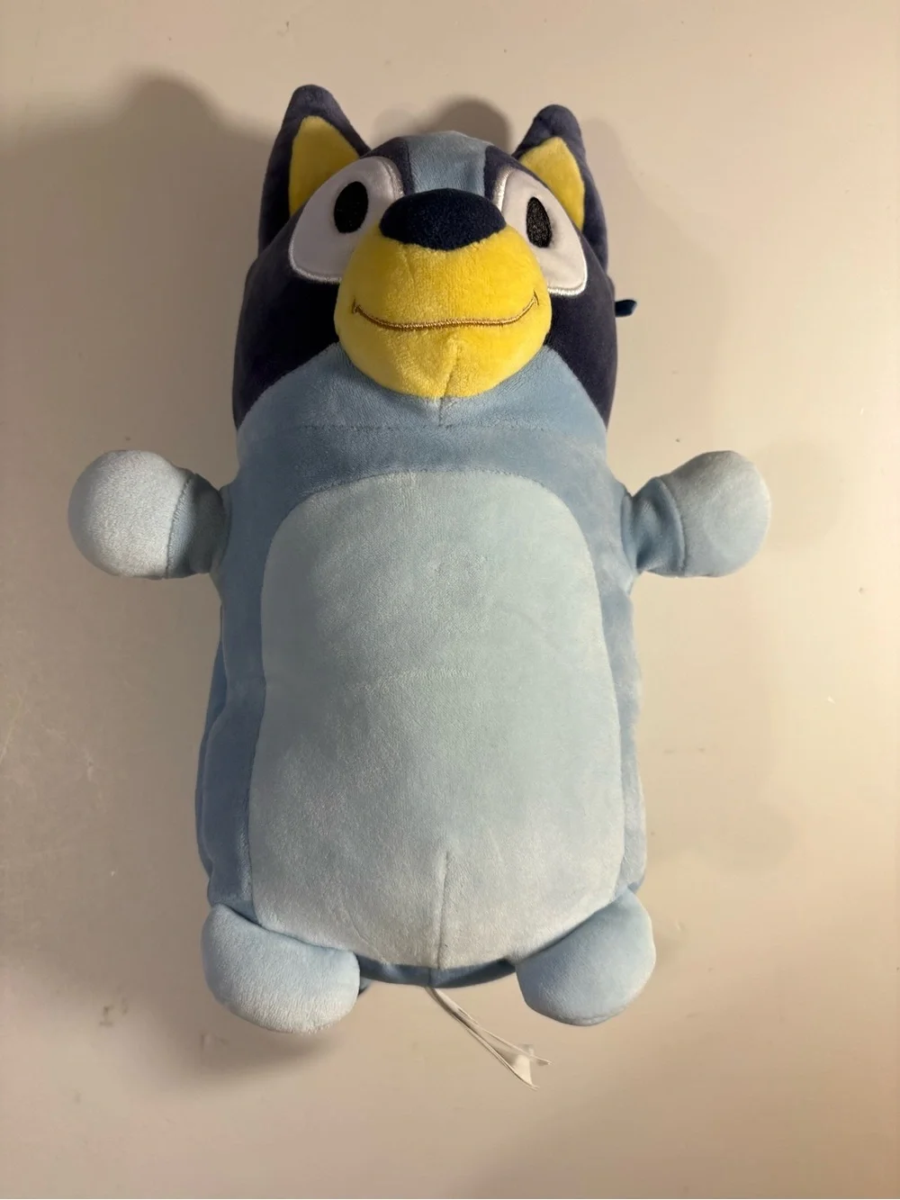 Blue Cartoon Animal Plush Stuffed Toy - Light & Navy Blue with Yellow Face